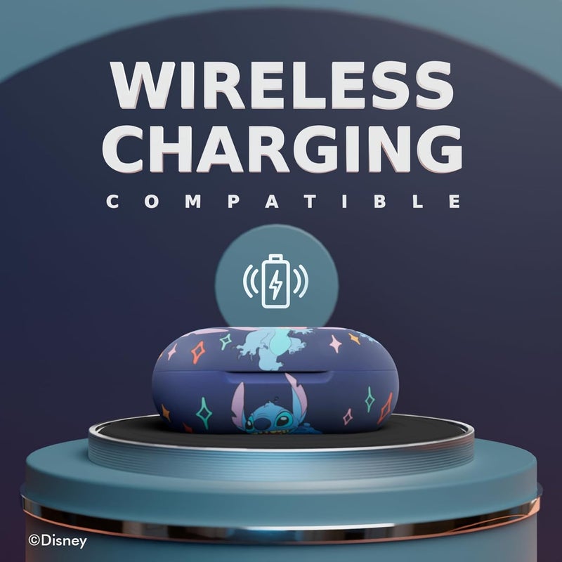 iJOY سماعات أذن بلوتوث من ديزني ليلو وستيتش مع علبة شحن - سماعات رأس لاسلكية مع ميكروفون مدمج + حتى 30 ساعة من وقت التشغيل - هدايا ليلو وستيتش للبنات والأولاد والنساء والرجال وجميع معجبي ليلو وستيتش - Image 5